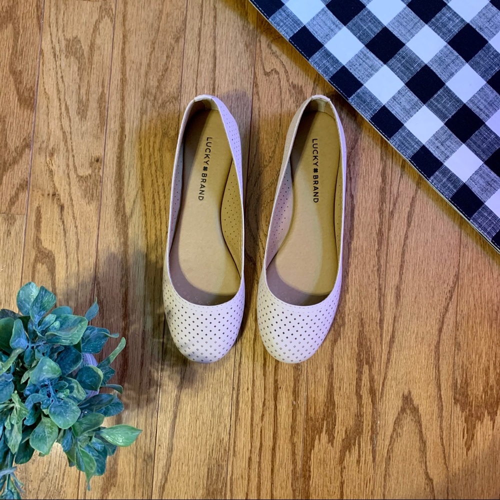 NWT: Lucky Brand Everlee Peach Whip Flats